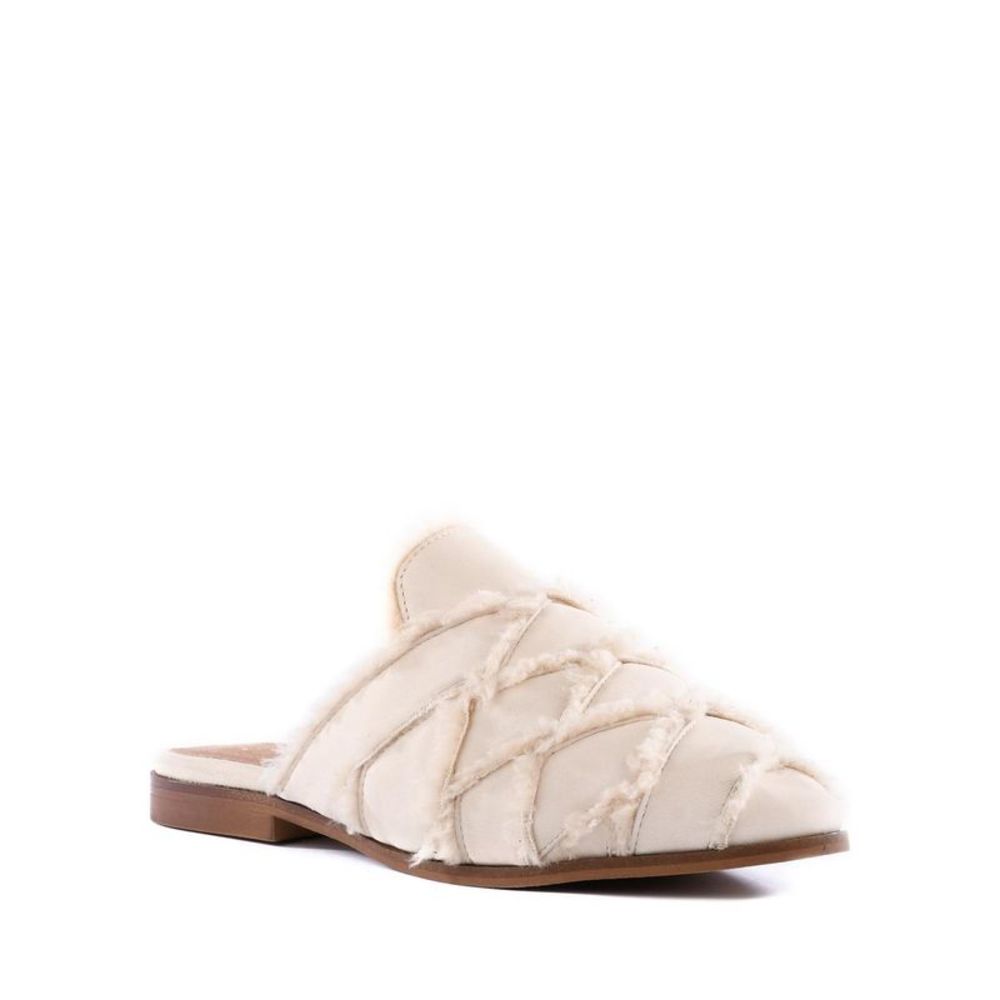 Seychelles Women's Survival Cozy Leather and Faux Fur Slip-on Mule NWT